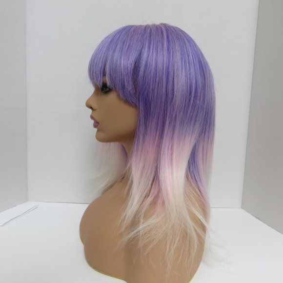 (#181) fashion source wig collection Purple ombré Bangs wig main image 6